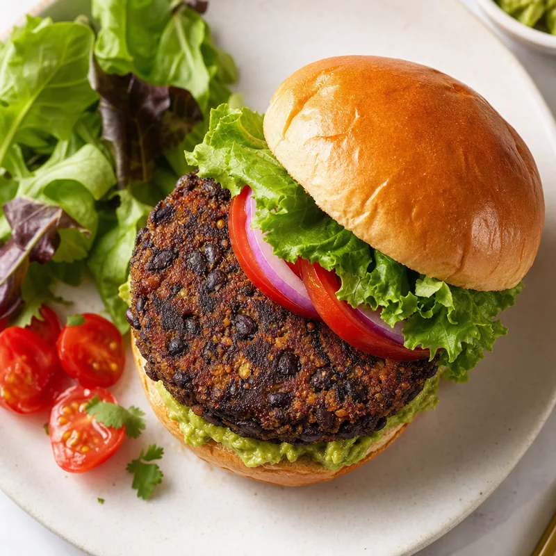 Crispy Black Bean Burger