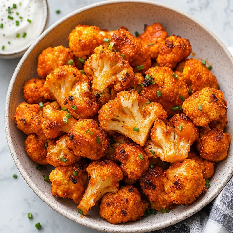 Crispy Cauliflower Buffalo Bites
