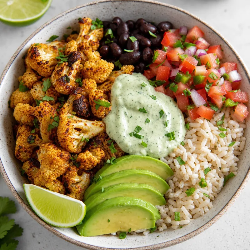 Crispy Cauliflower Taco Bowl
