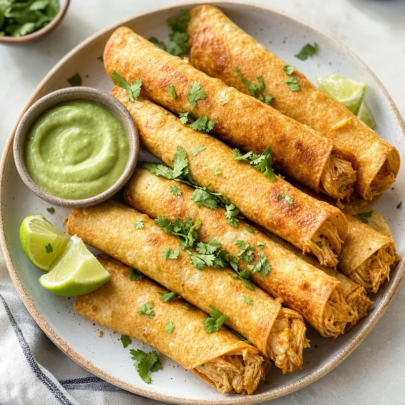 Crispy Chicken Taquitos