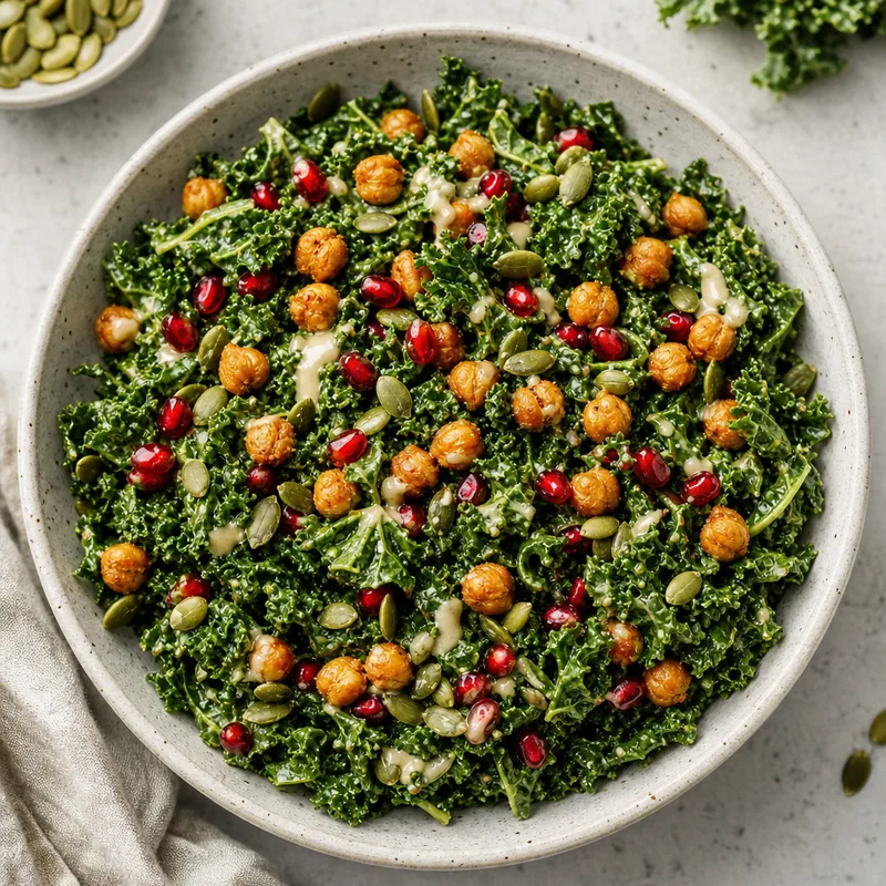 Crispy Chickpea and Kale Salad