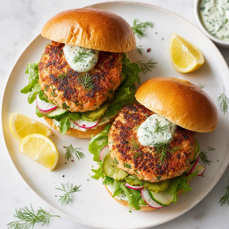 Crispy Salmon Burgers