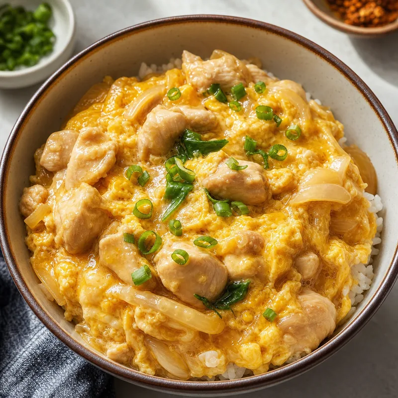 Donburi Chicken and Egg Rice Bowl