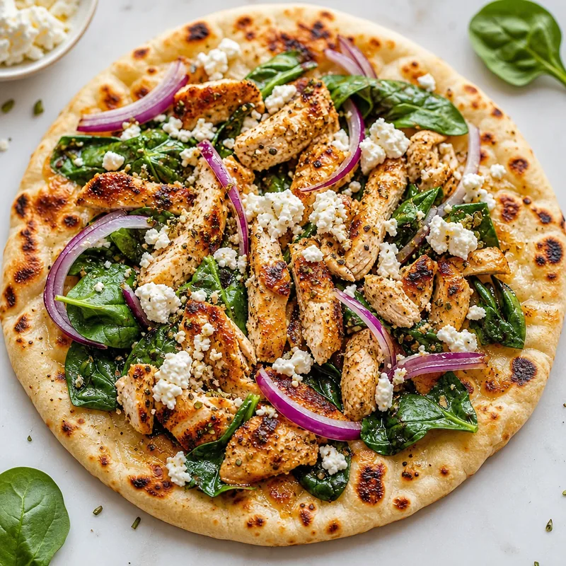 Feta & Chicken Flatbread