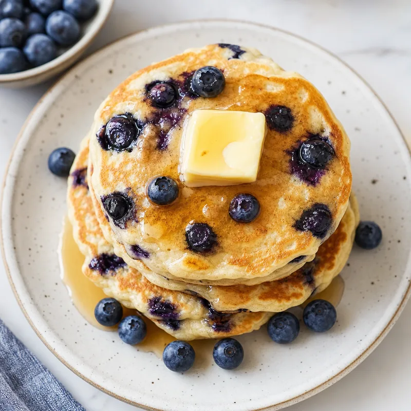 Fluffy Blueberry Pancakes