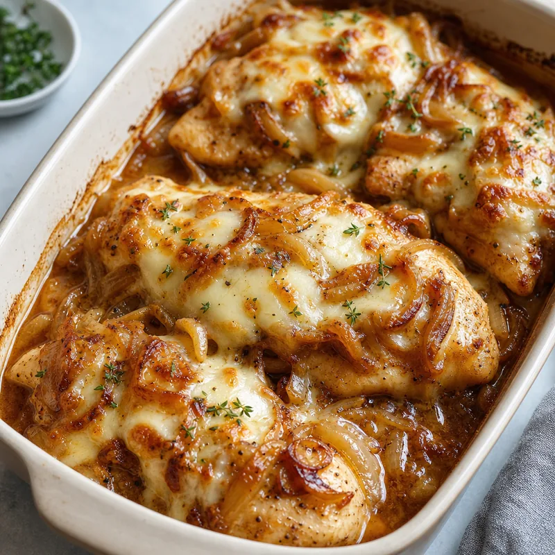 French Onion Chicken Bake