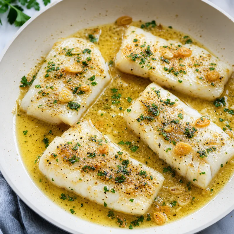 Garlic Butter Cod Fillets