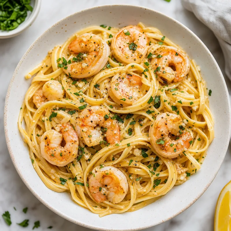 Garlic Butter Shrimp & Pasta