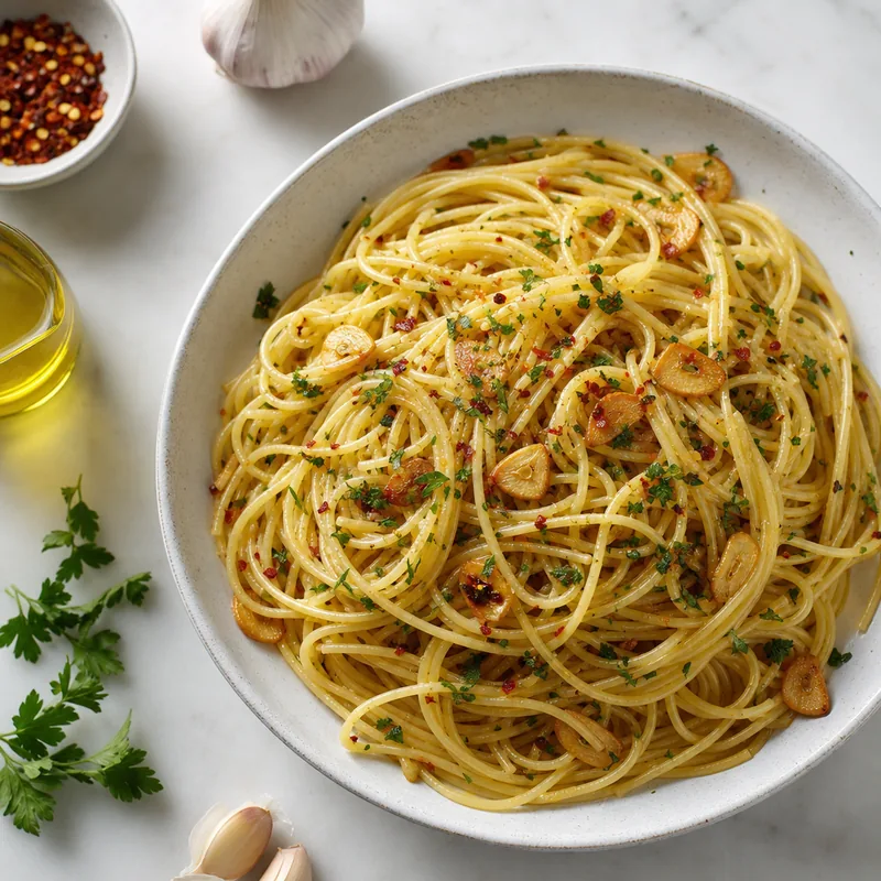 Garlic Olive Oil Spaghetti