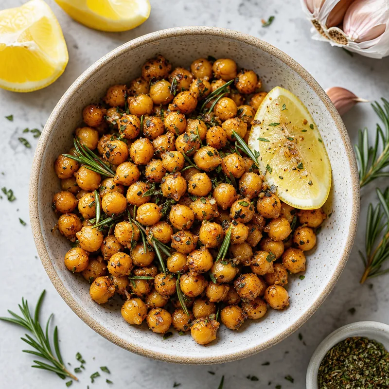 Garlic Rosemary Chickpea Bites
