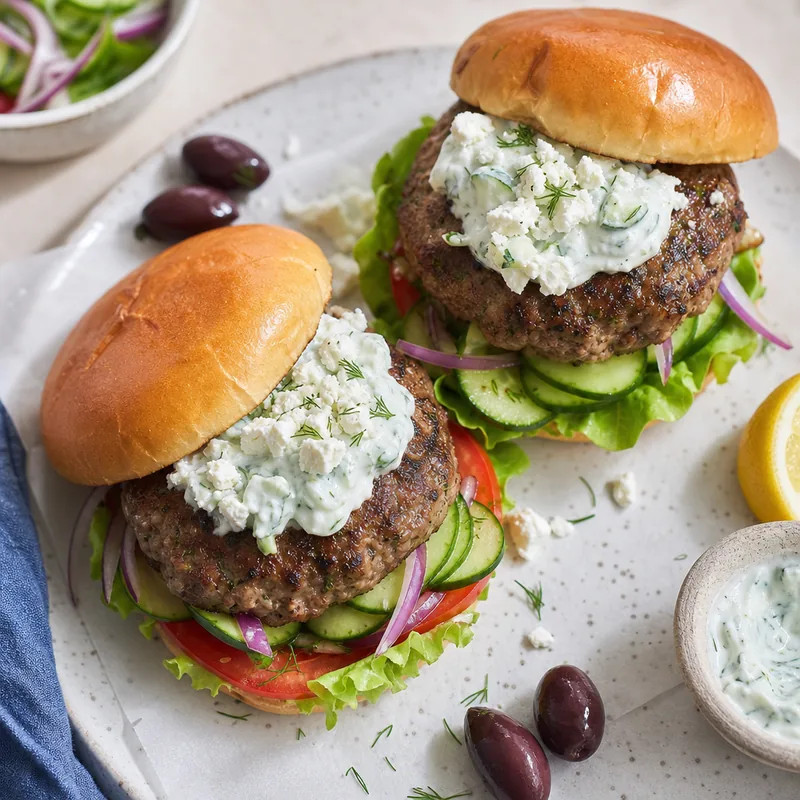 Greek Lamb Burgers