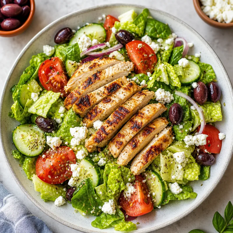Greek Salad with Grilled Chicken