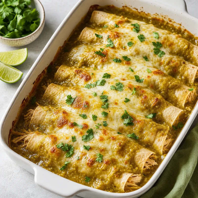 Green Chile Chicken Enchiladas