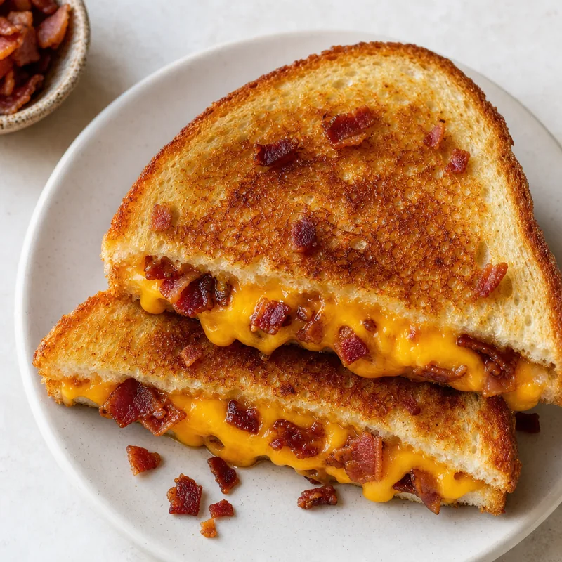 Grilled Cheese with Bacon Bits
