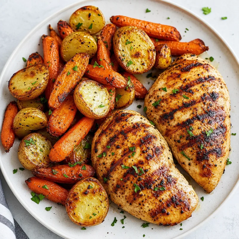 Grilled Chicken with Roasted Vegetables