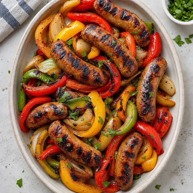 Grilled Sausage and Peppers