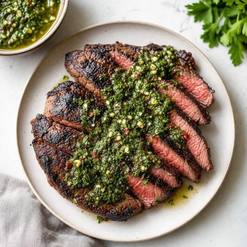 Grilled Steak with Chimichurri