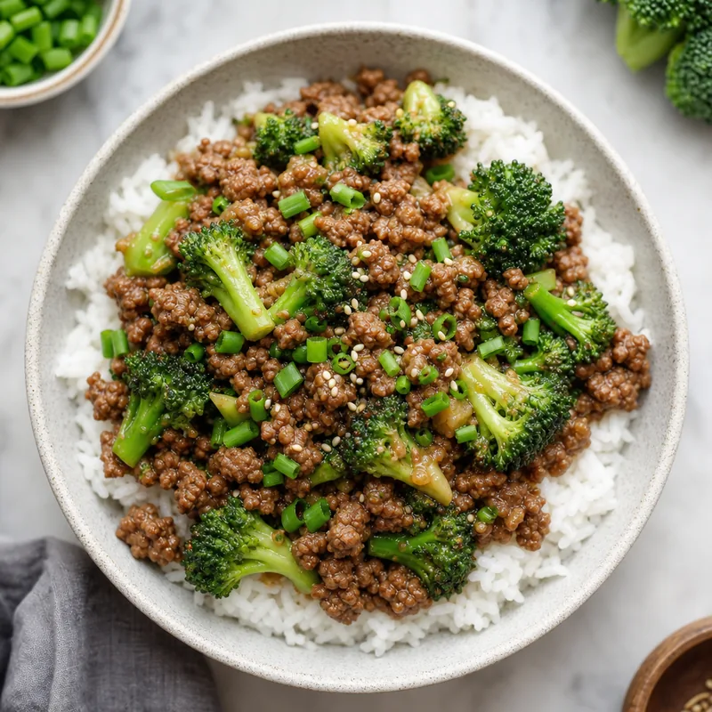 Ground Beef and Broccoli Bowls