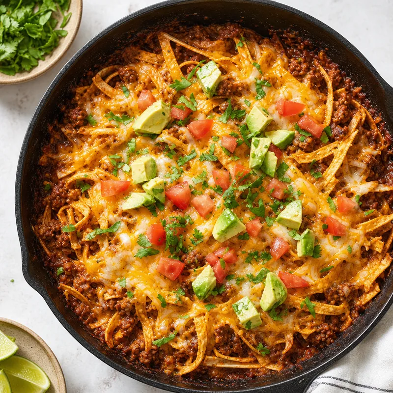 Ground Beef Enchilada Skillet