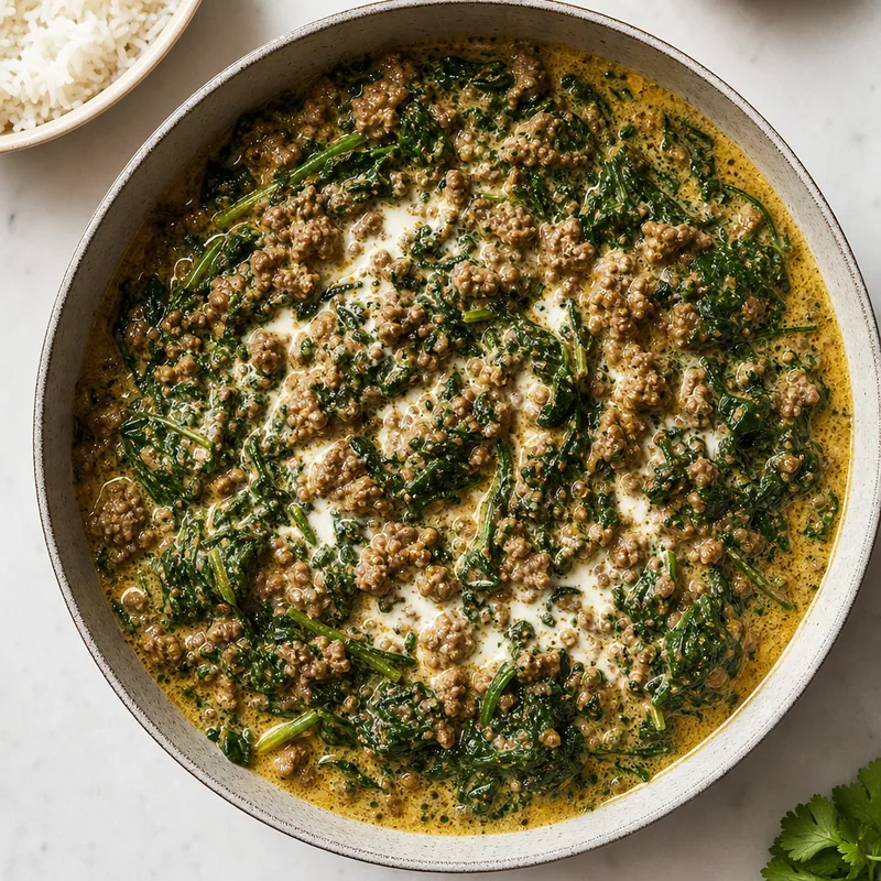 Ground Beef Saag