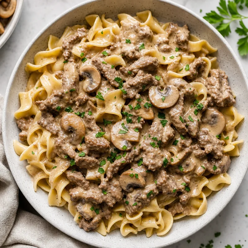 Ground Beef Stroganoff