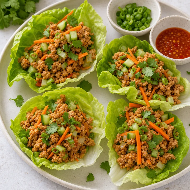 Ground Chicken Lettuce Wraps