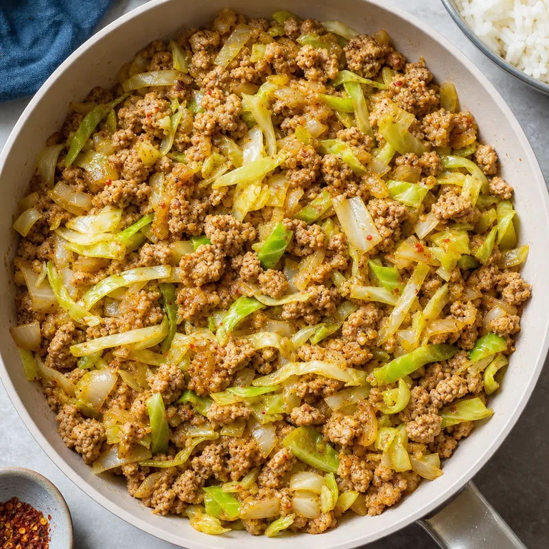 Ground Turkey Cabbage Skillet