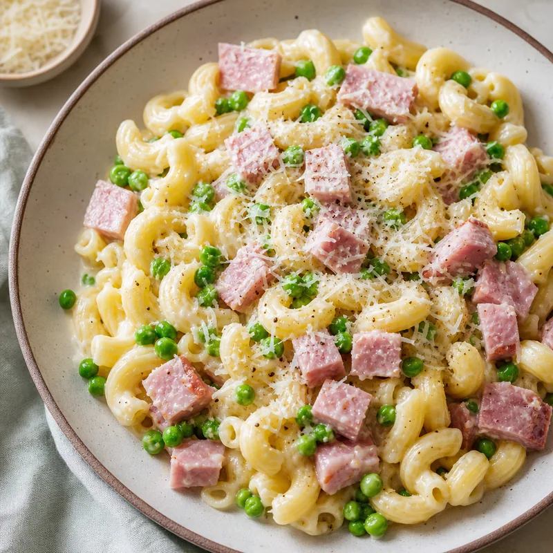 Ham and Peas Pasta