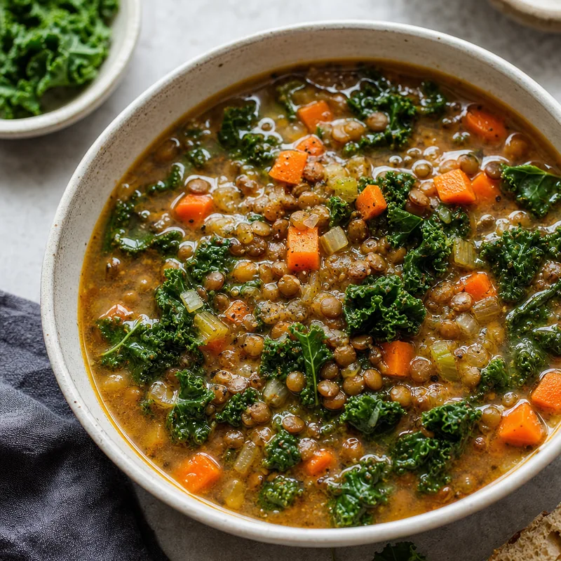 Hearty Lentil And Kale Soup