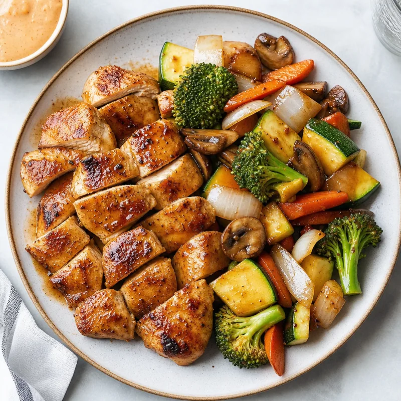 Hibachi Chicken and Vegetable Plate