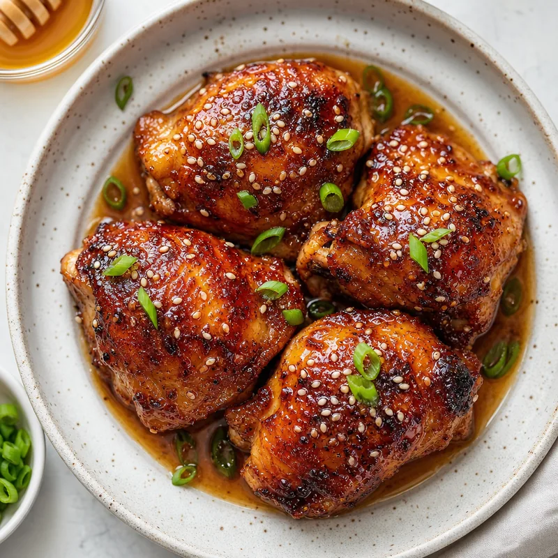 Honey Soy Glazed Chicken Thighs