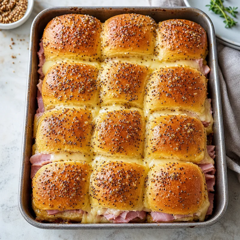 Hot Ham and Swiss Sliders