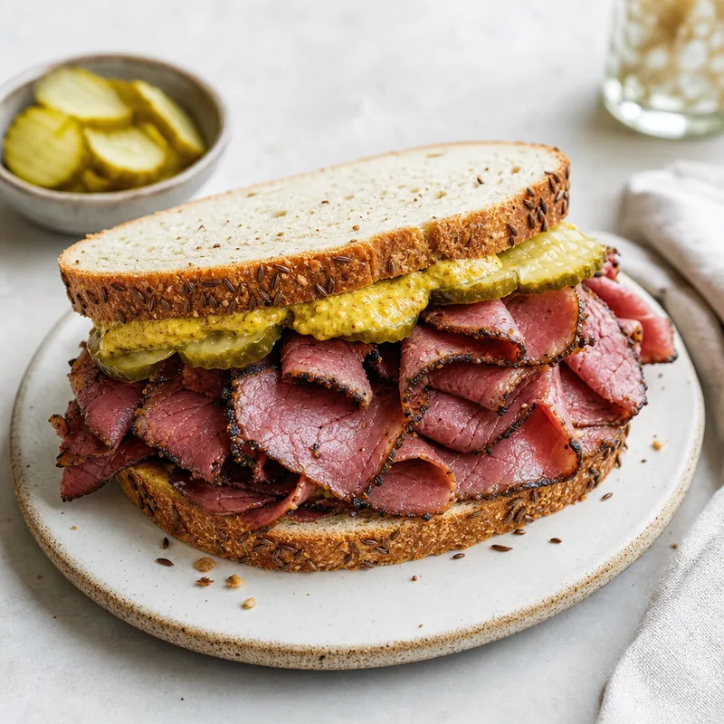 Hot Pastrami Sandwich