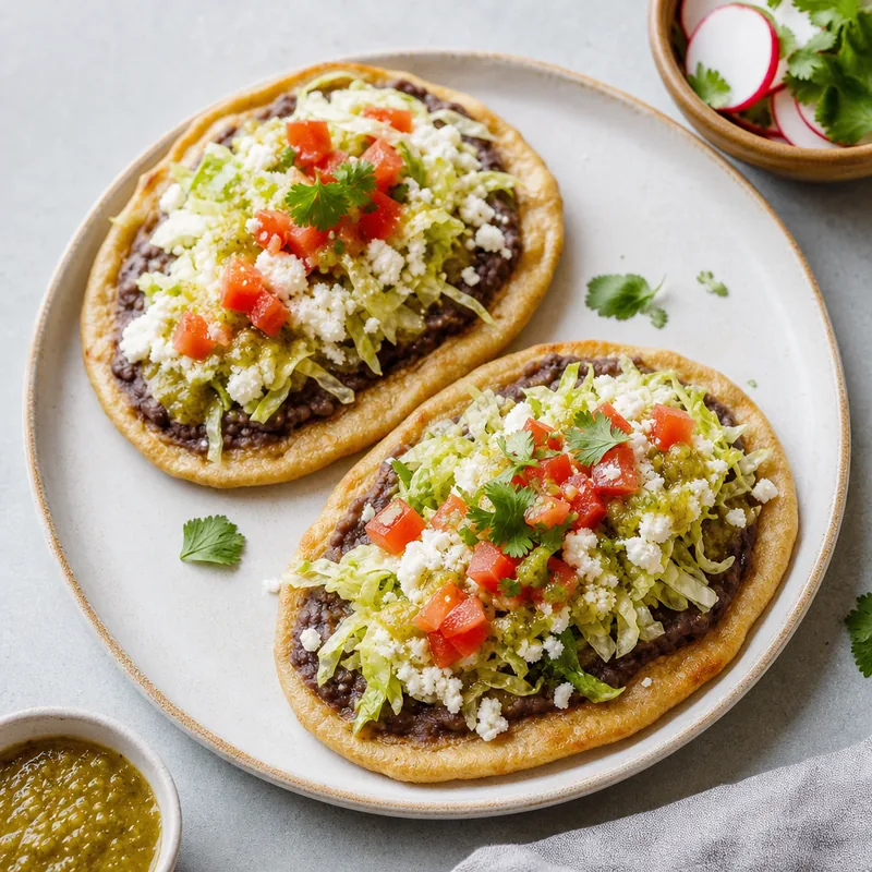 Huaraches with Black Beans