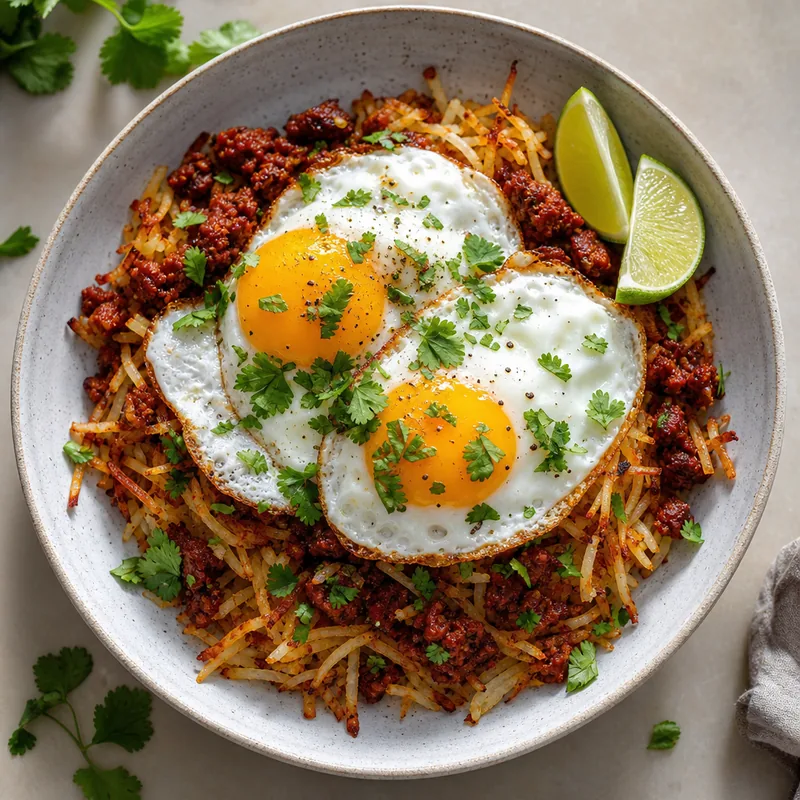 Huevos with Crispy Hash