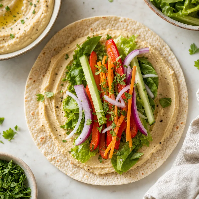 Hummus Veggie Wrap
