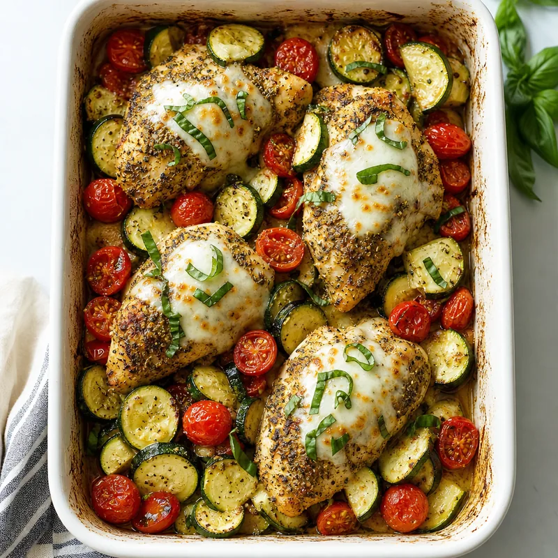Italian Chicken and Zucchini Bake