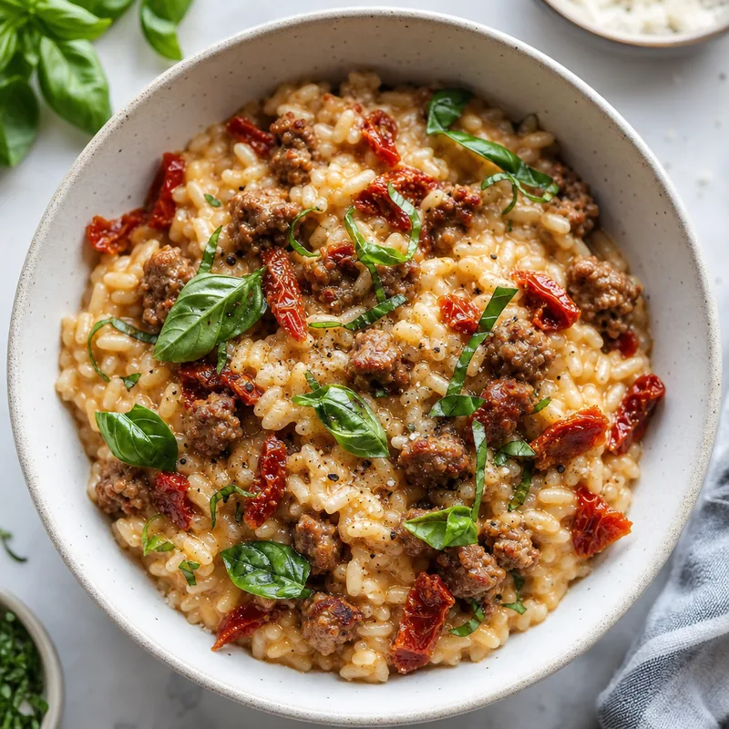 Italian Sausage Risotto Bowl