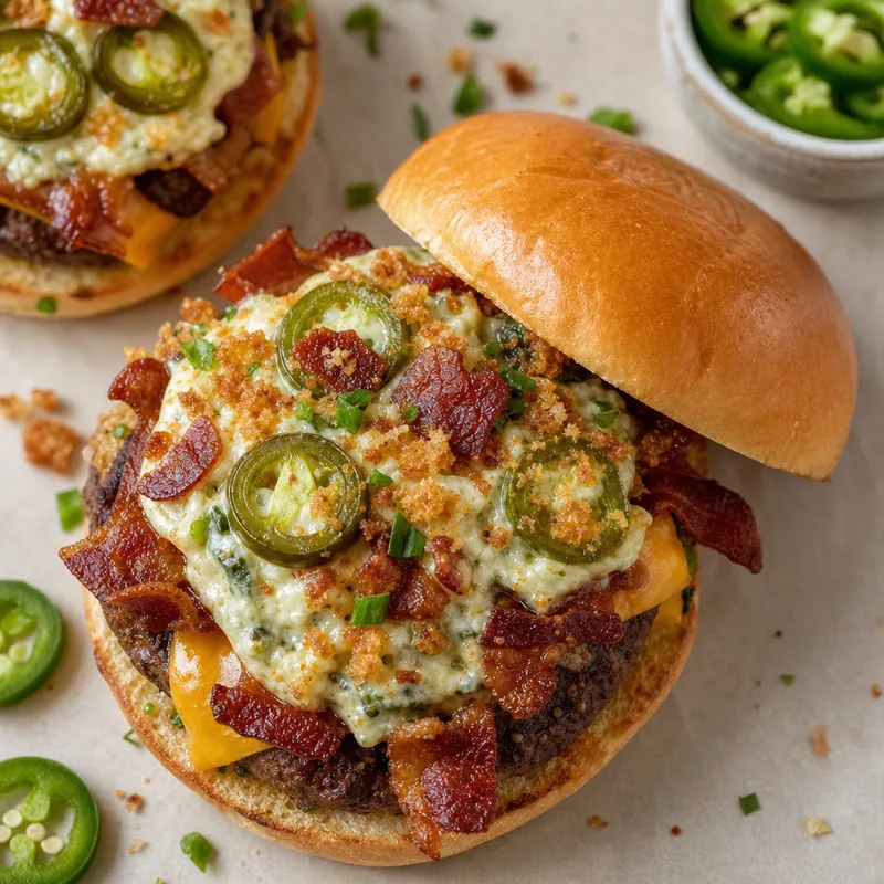 Jalapeno Popper Burgers