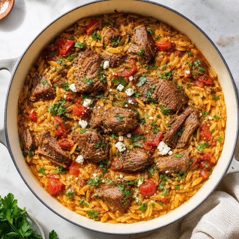 Lamb and Orzo One Pot