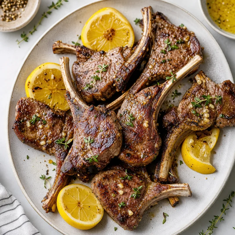 Lemon Garlic Lamb Chops