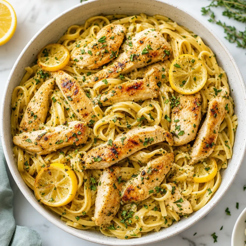 Lemon Herb Chicken with Pasta