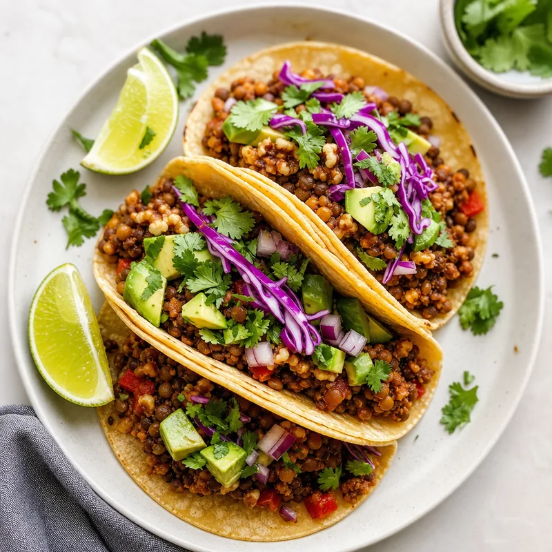 Lentil & Walnut Tacos