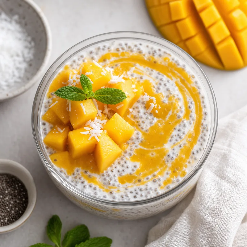 Mango Coconut Chia Pudding