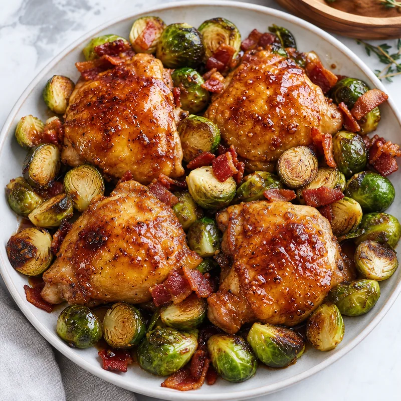 Maple Chicken and Brussels Sprouts