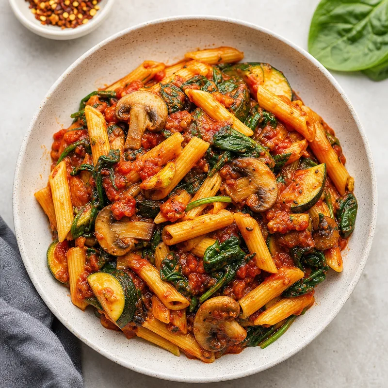 Marinara Pasta with Hearty Vegetables