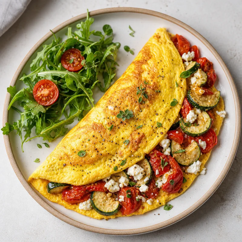 Mediterranean Vegetable Omelet