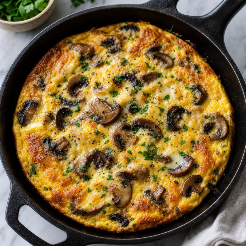 Mushroom and Cheese Frittata