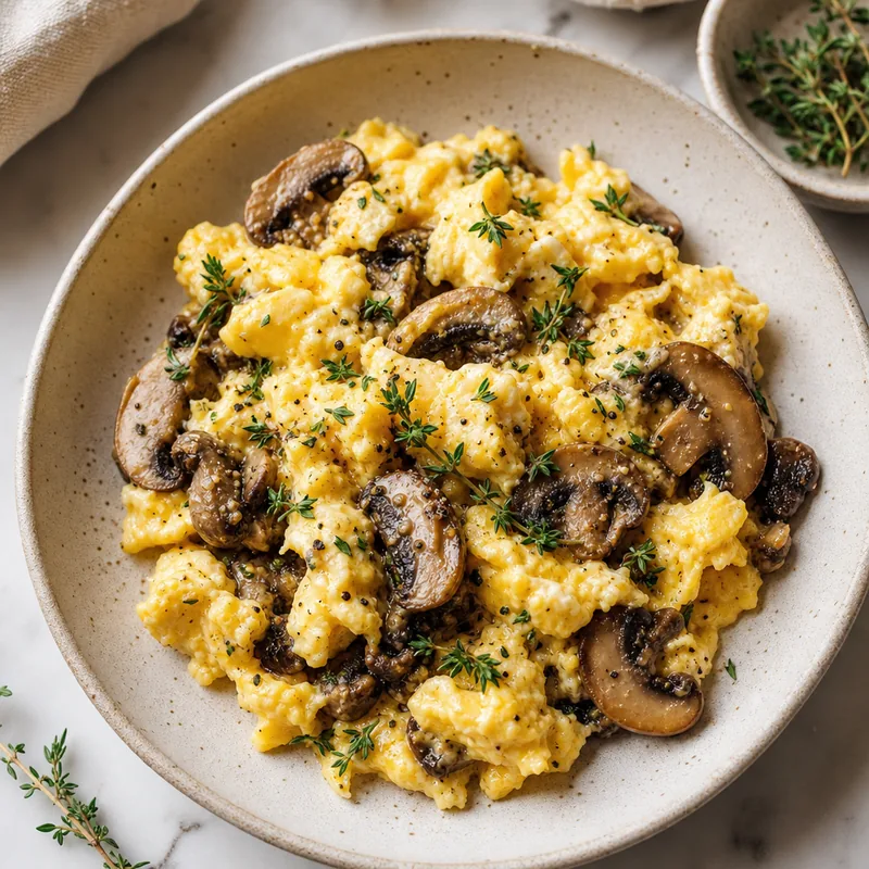 Mushroom and Thyme Scramble