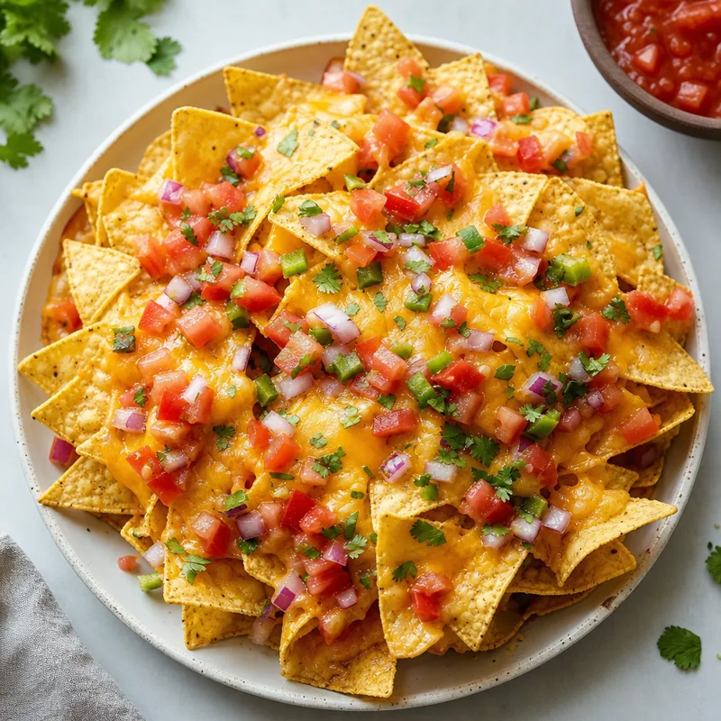 Nachos with Cheese and Salsa